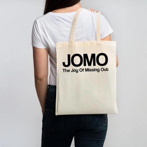 JOMO Joy Of Missing Out Fomo Fear Cozy Introvert Joke Canvas Tote Bag - Raresse