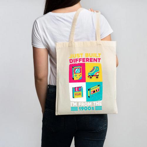 Just Built Different I'M From The 1900S Retro Premium Canvas Tote Bag - Figerry