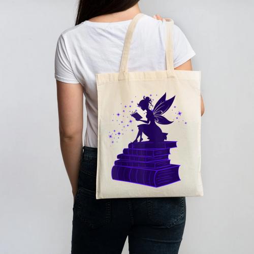 Kawaii Fairy Bookish Book Lover Library Read Canvas Tote Bag - Bookorys