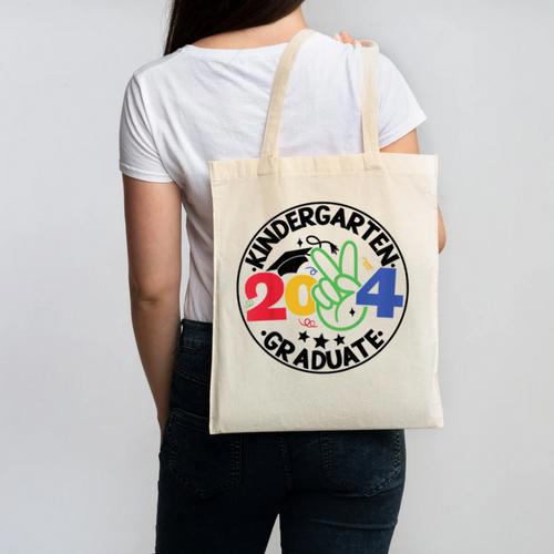 Kindergarten Graduation 2024 Graduate Last Day Of School Canvas Tote Bag - Best Gift Smart