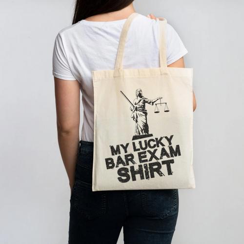 Law School Graduation My Lucky Bar Exam Shirt Lawyer Canvas Tote Bag - Best Gift Smart