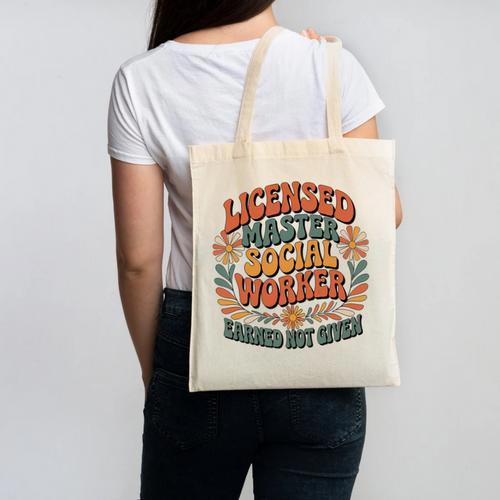 Licensed Social Worker Masters MSW LMSW Graduation 2026 Premium Tri-Blend Canvas Tote Bag - Best Gift Smart