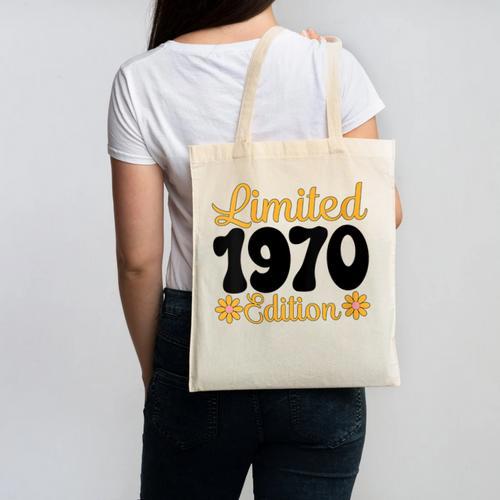 Limited 1970 Edition Retro Vintage 70s Nostalgia Canvas Tote Bag - Figerry