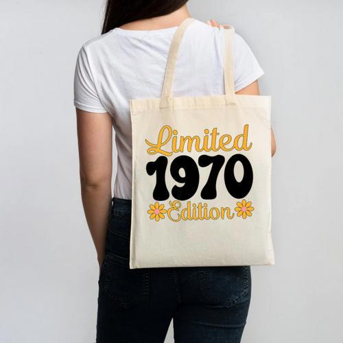 Limited 1970 Edition Retro Vintage 70s Nostalgia Premium Canvas Tote Bag - Figerry