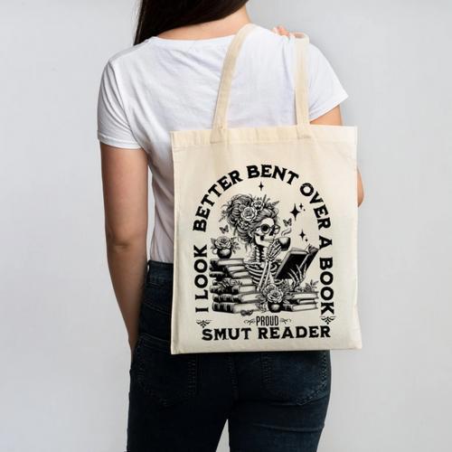 I Look Better Bent Over A Book Smut Reader Canvas Tote Bag - Bookorys UK