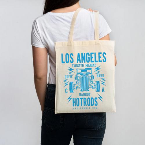 Los Angeles Hotrods Automotive Nostalgia Premium Tri-Blend Canvas Tote Bag - Figerry