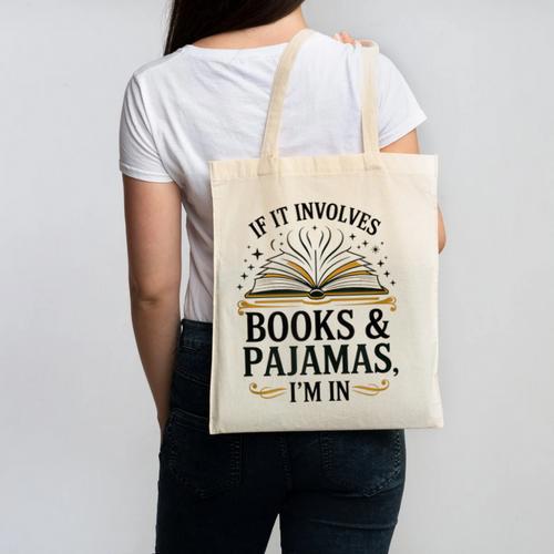Magical Pajama And Book Lover Outfit For Readers Who Love Canvas Tote Bag - Bookorys DE