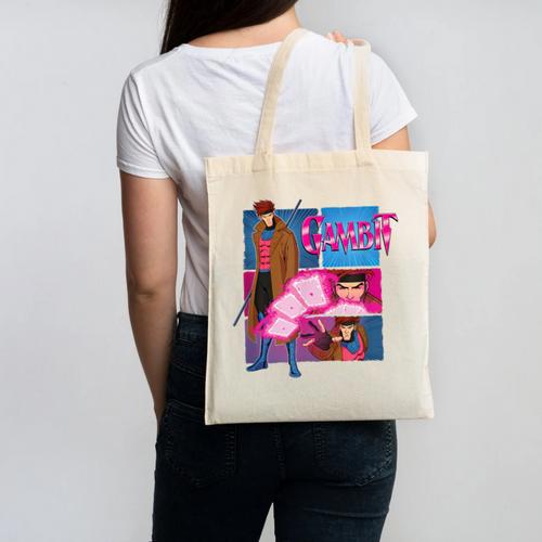 Marvel X-Men '97 Vintage Classic Gambit Comic Book Panels Canvas Tote Bag - Bookorys CA