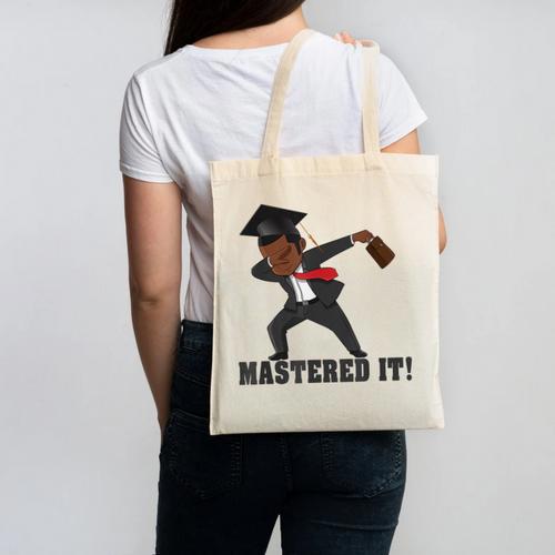 Masters Graduation Mastered It Dabbing Man Tee Canvas Tote Bag - Best Gift Smart