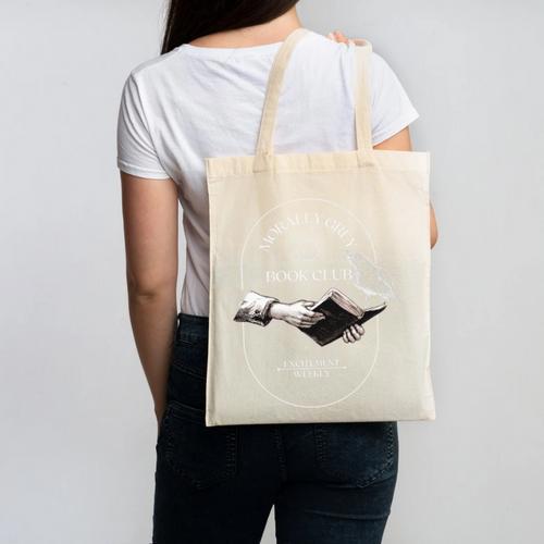 In My Morally Grey Book Club Era Adult Romance Novel Lover Canvas Tote Bag - Bookorys AU