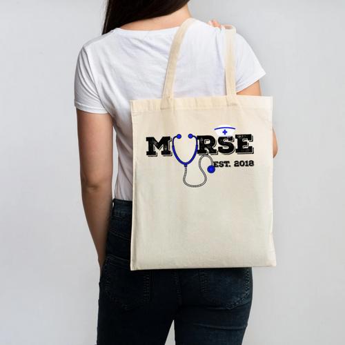 Murse Est 2018 Male Nurse Graduation Canvas Tote Bag - Best Gift Smart