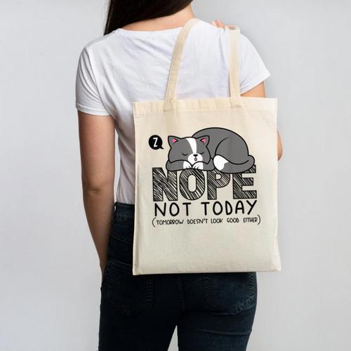 Nope Not Today Tomorrow's Not Looking Good Either Introverts Canvas Tote Bag - Raresse