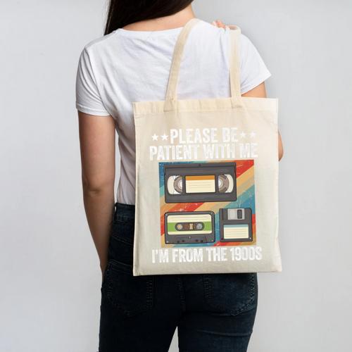 Be Patient With Me I'm From The 1900s Premium Canvas Tote Bag - Figerry