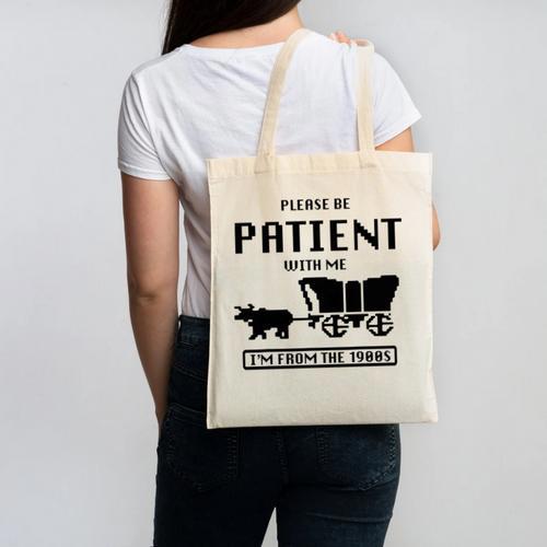 Be Patient With Me I'm From The 1900s Premium Tri-Blend Canvas Tote Bag - Figerry