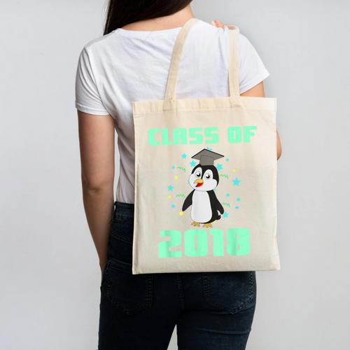 Pinguin Class 2018 Shirt Graduation Kids Graduate Canvas Tote Bag - Best Gift Smart