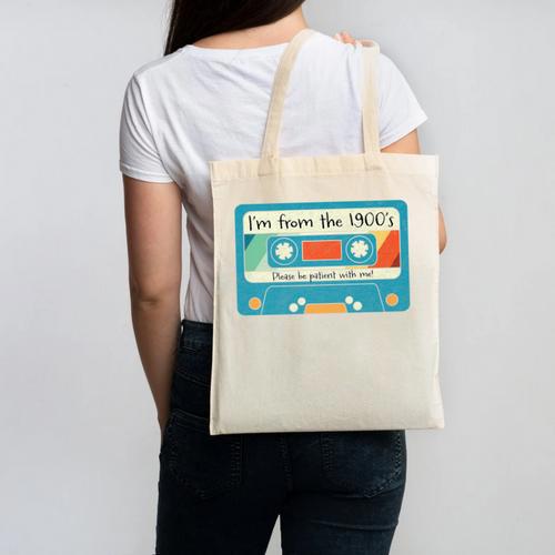 Please Be Patient With Me I'm From The 1900s Dad Premium Canvas Tote Bag - Figerry