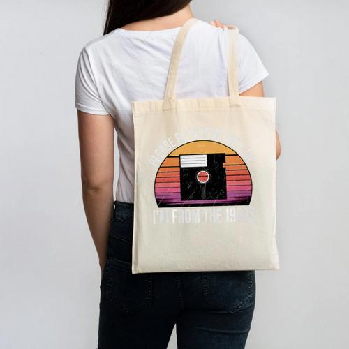 Please Be Patient With Me I'm From The 1900s PC Floppy Disk Premium Tri-Blend Canvas Tote Bag - Figerry