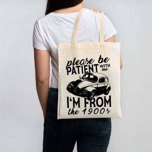 Please Be Patient With Me I'm From The 1900s Vintage Classic Canvas Tote Bag - Figerry