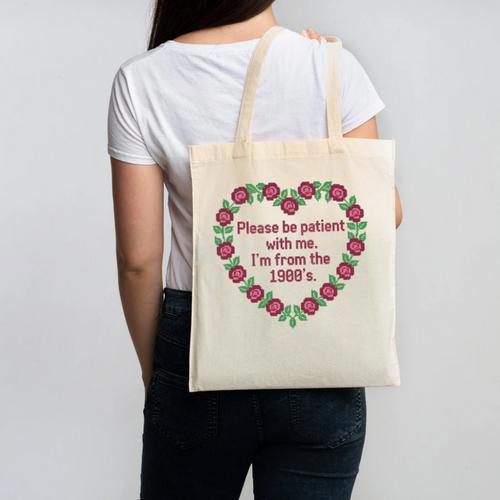 Please Be Patient With Me I'm From The 1900S Vintage Floral Premium Tri-Blend Canvas Tote Bag - Figerry