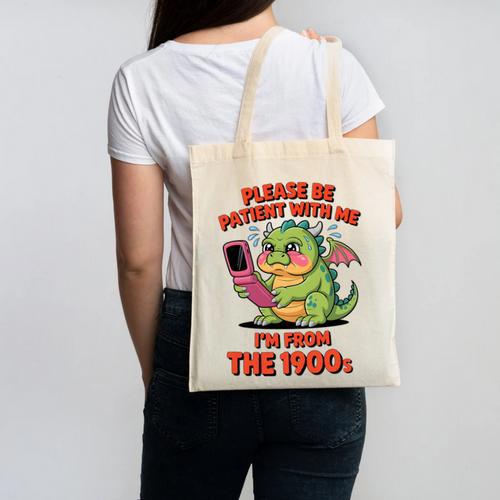 Please Be Patient I'm From The 1900s Vintage Men Women Premium Tri-Blend Canvas Tote Bag - Figerry