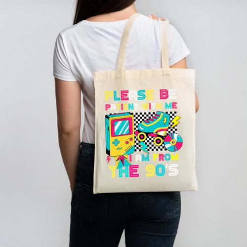 Please Be Patient With Me I'm From The 1900s Vintage 1900s Premium Canvas Tote Bag - Figerry