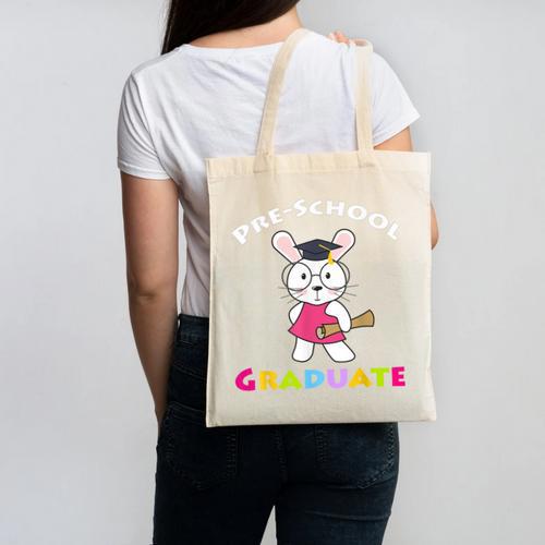 Preschool Graduate Kids T Shirt Pre-K Graduation Canvas Tote Bag - Best Gift Smart