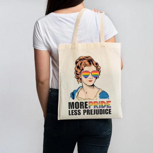 Pride And Prejudice Book Jane Austen Merch LGBTQ Canvas Tote Bag - Bookorys AU