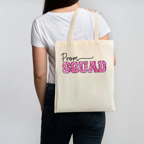 Prom Squad Prom Graduation Class Of 2024 Leopard Matching Canvas Tote Bag - Best Gift Smart
