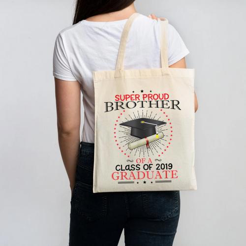 Proud Brother The Class Of 2019 Graduate Graduation Shirt Canvas Tote Bag - Best Gift Smart
