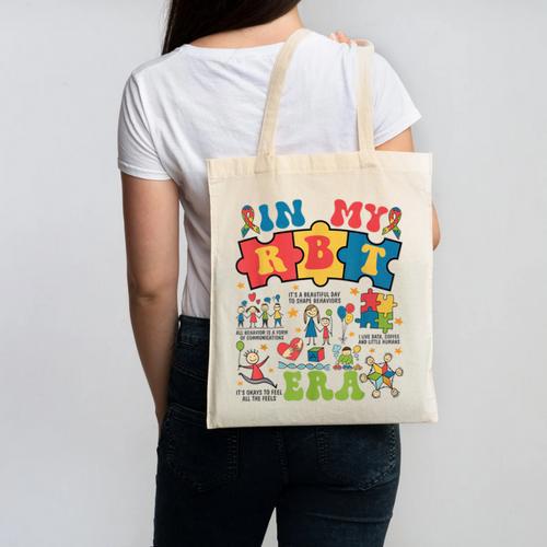 In My Rbt Era Registered Behavior Technician Aba Graduation Canvas Tote Bag - Best Gift Smart