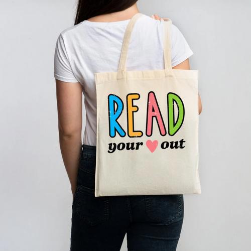 Read Your Heart Read Reading Librarian Book Across America Canvas Tote Bag - Bookorys