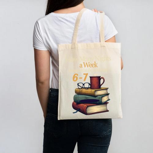 Reading 6 7 Nights Meme English Teacher Bookworm Books Canvas Tote Bag - Bookorys