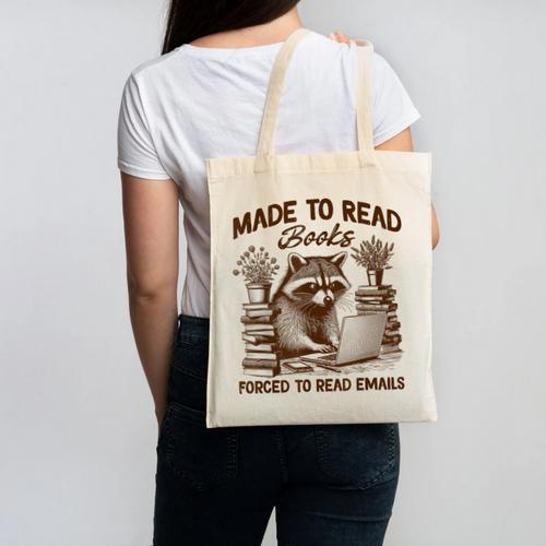 Reading Book Lover Made To Read Books Forces To Read Emails Canvas Tote Bag - Bookorys