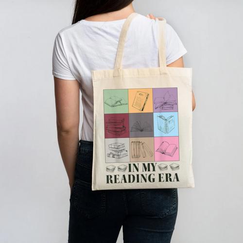 In My Reading Era Bookish Book Lover Book Reader Canvas Tote Bag - Bookorys
