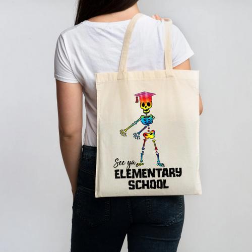 See Ya Elementary School Shirt Tie Dye Graduation Tee Canvas Tote Bag - Best Gift Smart