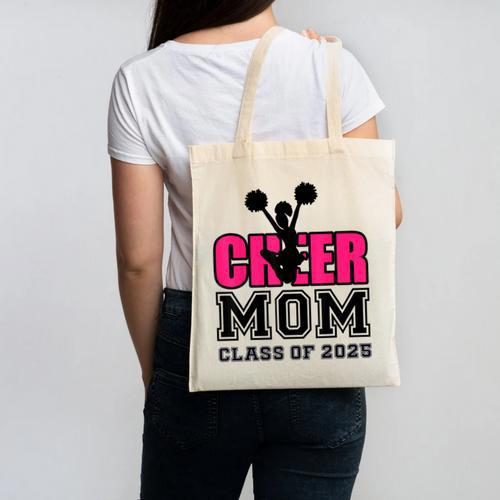 Senior Cheerleader Mom Cheer Class Of 2025 Graduation Women Canvas Tote Bag - Best Gift Smart