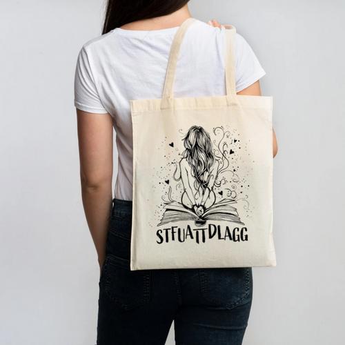 Sexy STFUATTDLAGG Hot Woman Reading Spicy Good Book Love Canvas Tote Bag - Bookorys