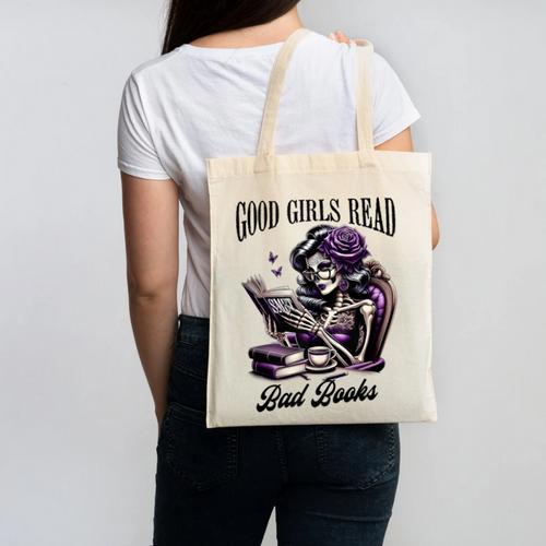 Smut Book Reading Smutty Good That Girls Read Bad Books Canvas Tote Bag - Bookorys
