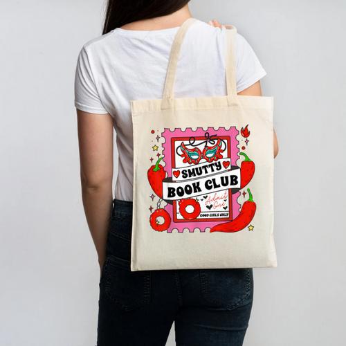 Smut Reader Smutty Vibes Spicy Romance Smutty Book Club Canvas Tote Bag - Bookorys CA