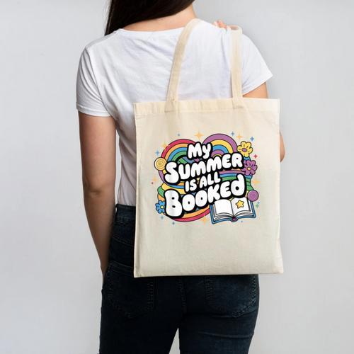 My Summer Is All Booked Book Reading Summer Reading For Men Women Canvas Tote Bag - Bookorys DE