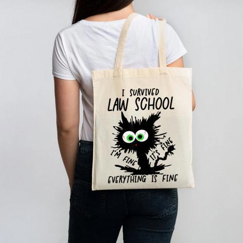 I Survived Law School Graduation 2025 2026 Canvas Tote Bag - Best Gift Smart