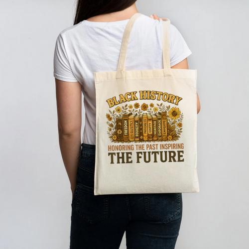 History Honoring Past Inspiring The Future Book Canvas Tote Bag - Bookorys