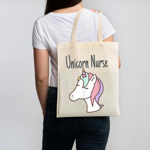Unicorn RN Graduation T Shirt Nurse Shirts Canvas Tote Bag - Best Gift Smart