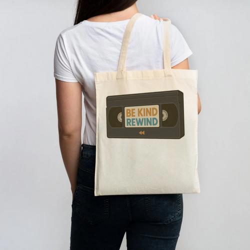 Vintage VHS Tape Humor Retro Nostalgia Graphic Canvas Tote Bag - Figerry
