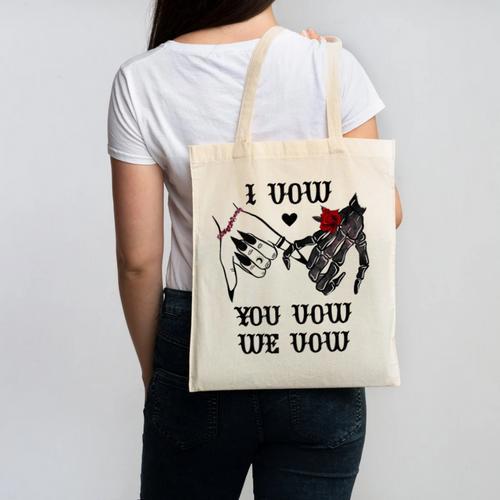 I Vow You Vow We Vow Merch Dark Romance Smutty Book Smutt Canvas Tote Bag - Bookorys CA
