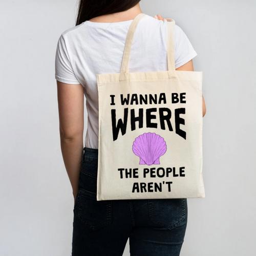 I Wanna Be Where The People Aren't Introvert Canvas Tote Bag - Raresse