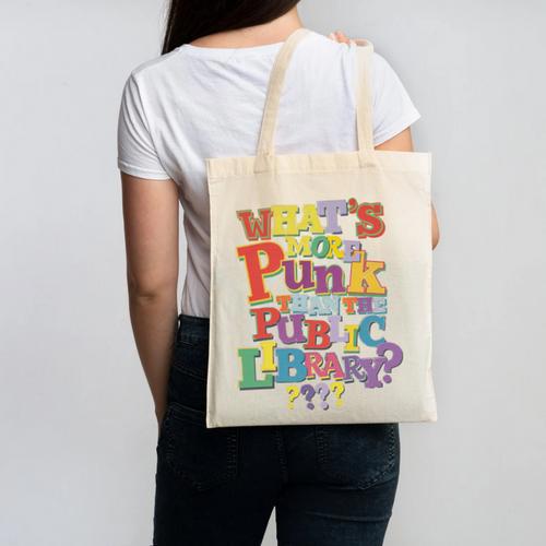 Whats More Punk Than The Public Library T Shirt Book Lover Canvas Tote Bag - Bookorys DE