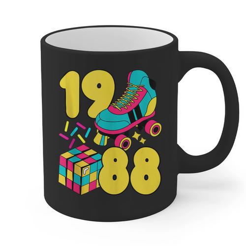 1988 Retro Raised In The 80s Old School Nostalgia Vibes Graphic Print Coffee Mug - Figerry