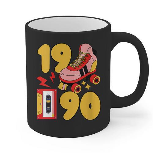 1990 Retro Raised On 90s Music Old School Nostalgia Punk Graphic Print Coffee Mug - Figerry