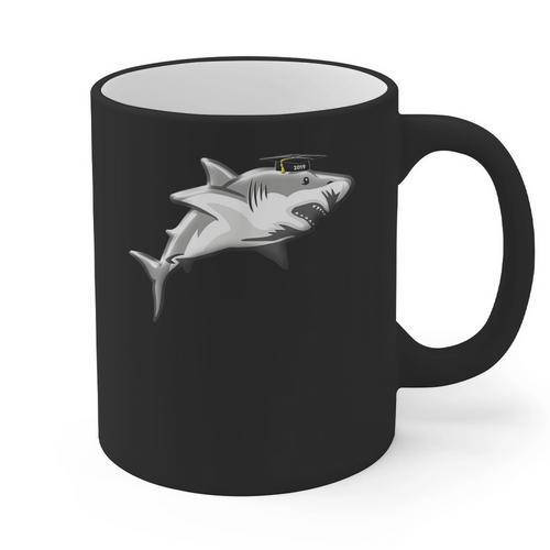 2019 Graduation Shark T Shirt High School College Grad Graphic Print Coffee Mug - Best Gift Smart